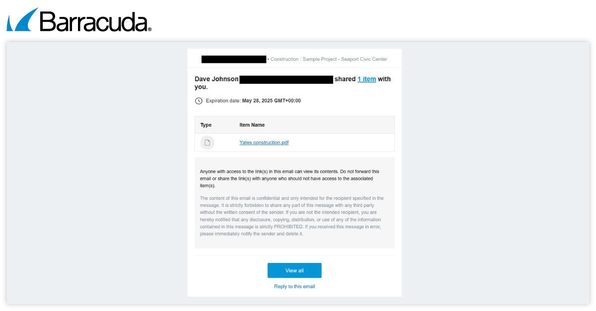 An example of a ZIP containing an HTML file that initiates the phishing attempt