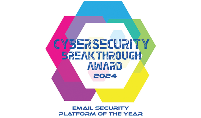 Email Security Platform of the Year - 2024 CyberSecurity Breakthrough Awards