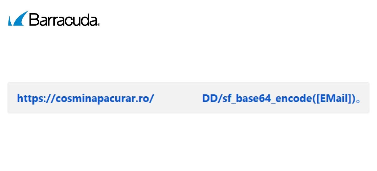 Example of how a URL with hidden spaces looks