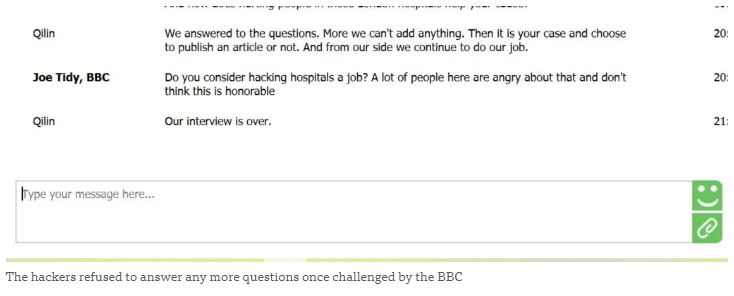 BBC interview with Qilin Ransomware Group