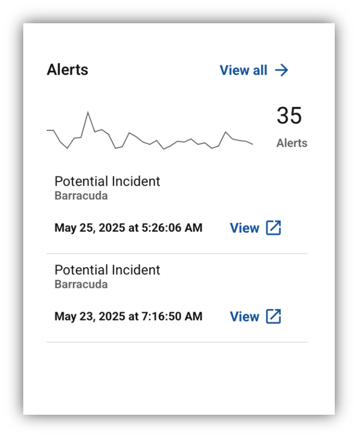 Barracuda Email Protection alerts