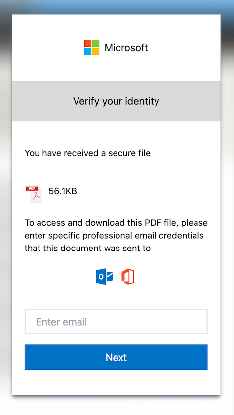 phishing example