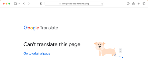 Example of a Punycode attack