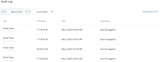 Barracuda Entra ID Backup Premium – Audit log